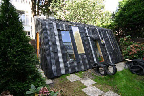Shed Made From Tires