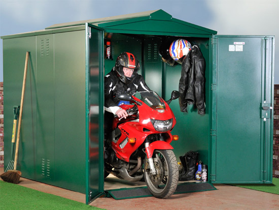 domestic motorcycle storage