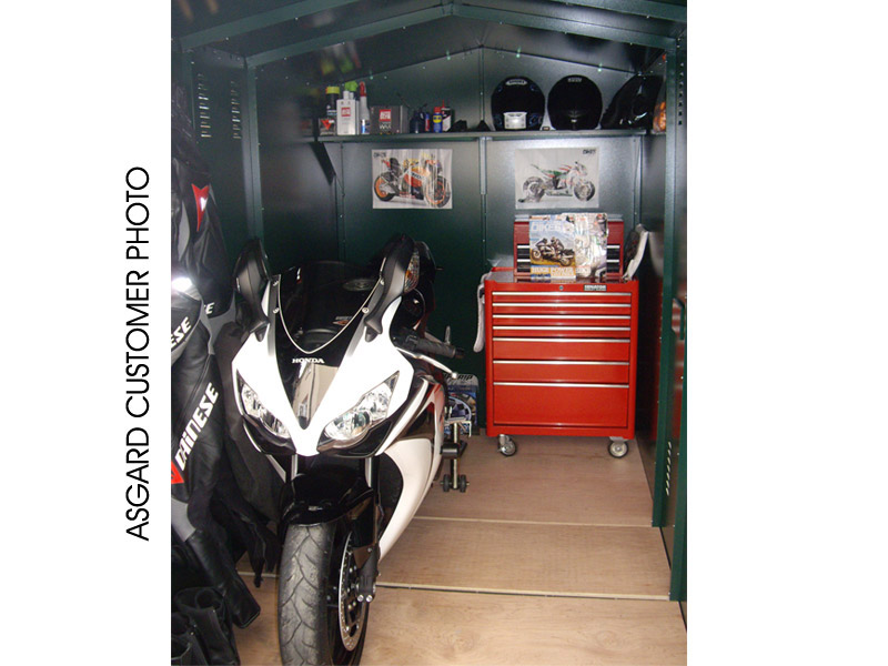 Motorcycle storage from Asgard Secure Steel Storage