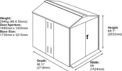 Cycle Garage Dimensions