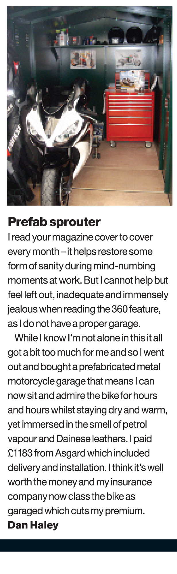 Motorbike shed magazine review