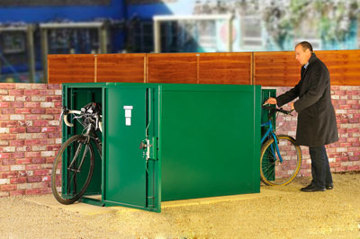 Double ended bike locker