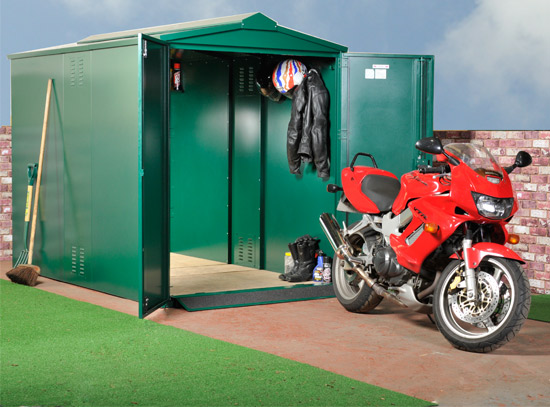 good looking motorcycle storage unit