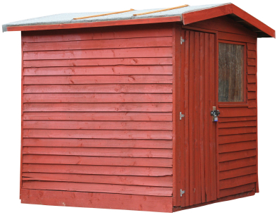 Leaky wooden shed