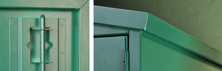 heavy duty metal sheds made in the UK from Asgard Asgard metal sheds, made from heavy duty weatherproof steel