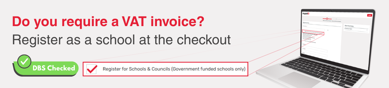Get a VAT Receipt when you order as a School