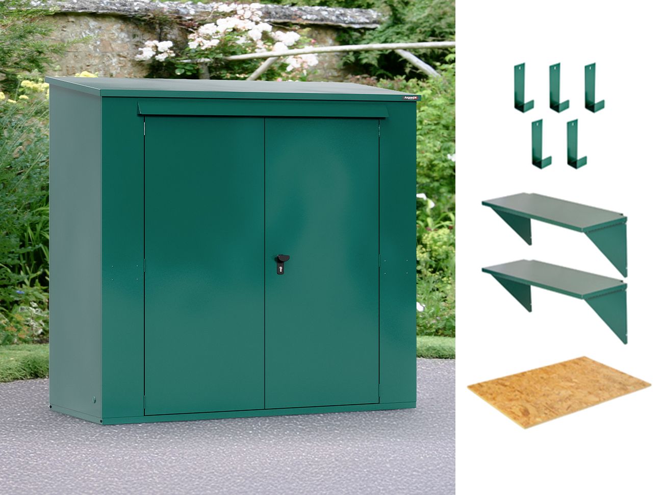 7x3 Metal Garden & Bike Shed (Trojan Plus E ) - Bundle Discount