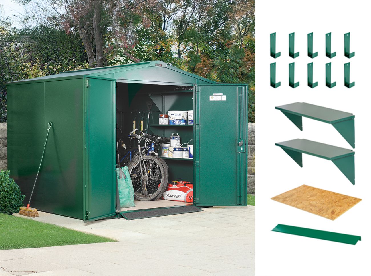 7x7 Metal Shed (The Gladiator) - Police Preferred Specification - Bundle Deal