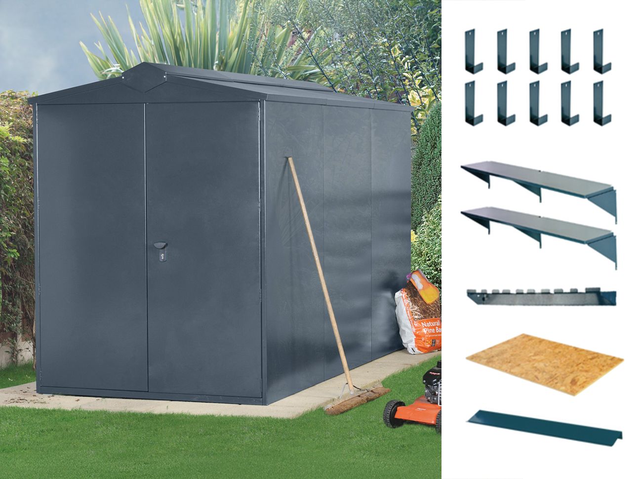 5x11 Metal Shed (The Centurion P1) - Police Preferred Specification - Bundle Deal