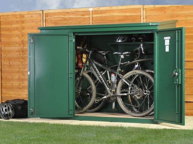 Bike Storage X3 Police Approved High, Outdoor Bike Storage Shed Uk