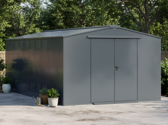 10x18 Metal Garden Workshop (The Garrison Plus 3) - Police Preferred Specification