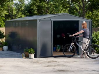 18ft Metal Shed & Bike Garden Workshop