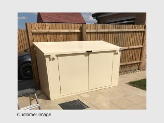 Large Caravan shed with power - Access Plus 8x4 metal shed by Asgard