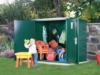 Child friendly playground storage