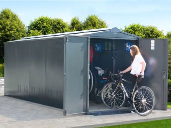 Police Approve Metal Bike Storage Shed - Asgard