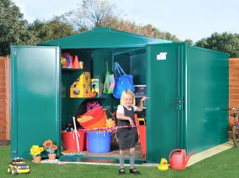 School storage for outdoor equipment