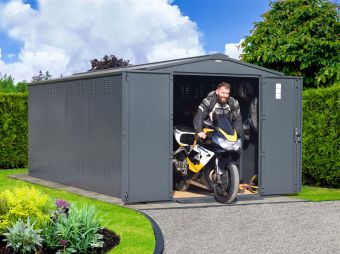 Asgard motorcycle storage outlet