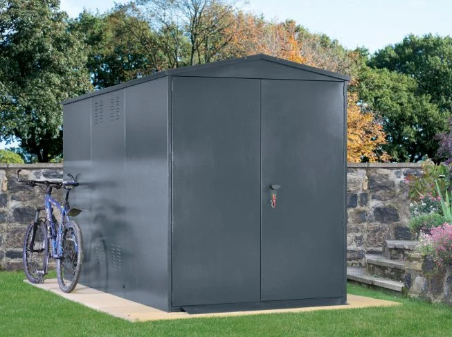 Metal bike storage secure bike shed storage from Asgard