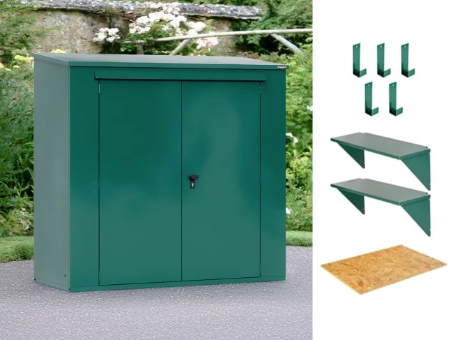 7x3 Metal Garden & Bike Shed (Trojan Plus E ) - Bundle Discount Asgard