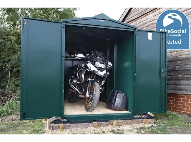 Portable Outdoor Storage Shed Carport Canopy – Gray Iron Frame For Motorcycle & Bike