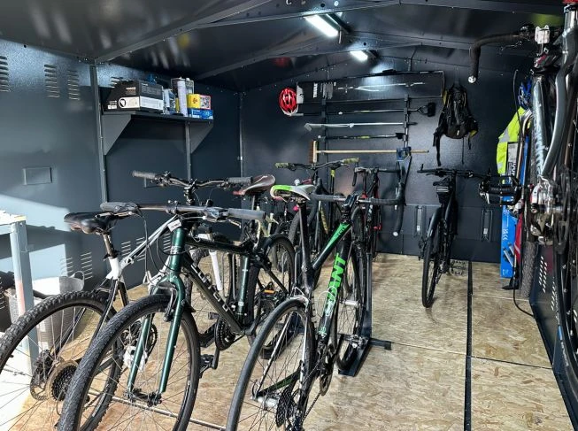 Garage Mountain Bike Shops Tilt Pivot Garage Bike Rack – VelociRAX