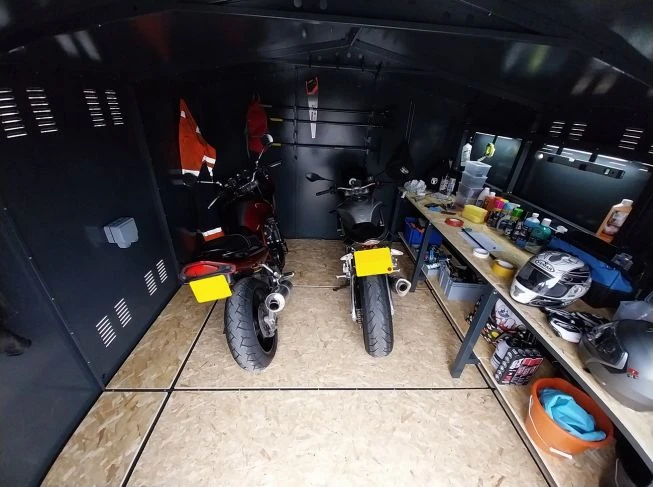 10x11 motorcycle workshop garage Asgard