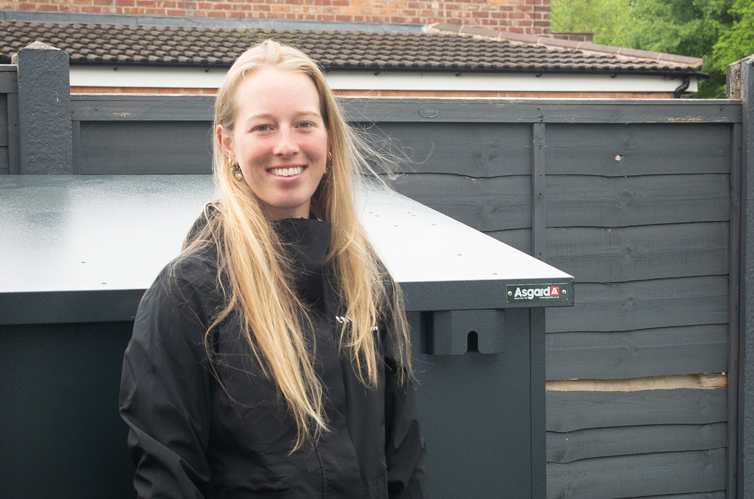 Alice Barnes and her Asgard bike shed