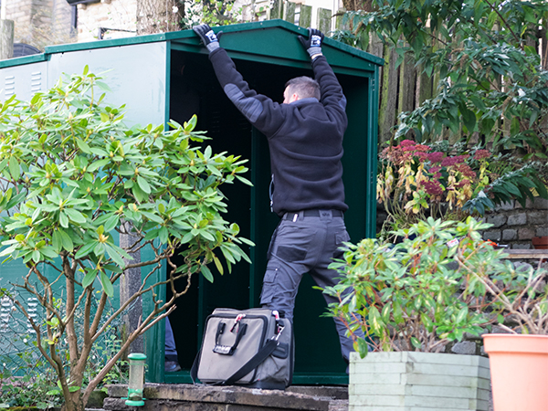 Asgard installation of metal garden shed