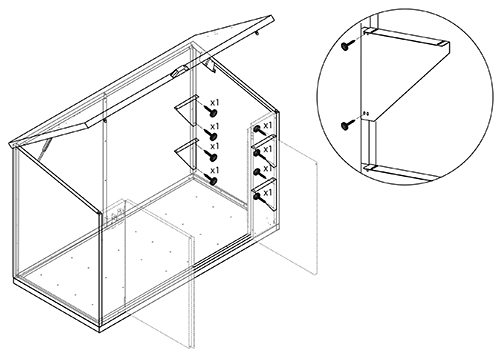 Asgard metal shelves - easy to install shelf