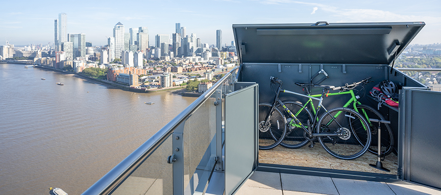 Metal bike storage shed 