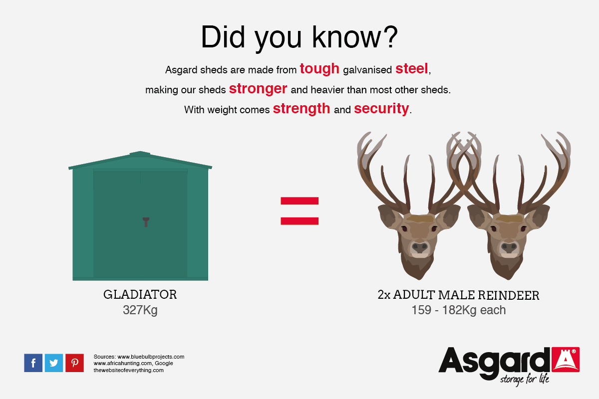 Did you Know Gladaitor weigh the same as 2 Reindeer