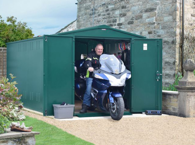 All Metal Motorbike Storage Garage