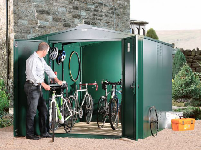 Metal shed with floors