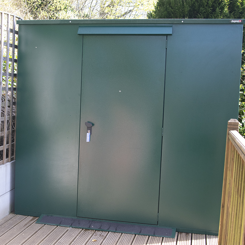 Asgard outdoor metal shed with insulation