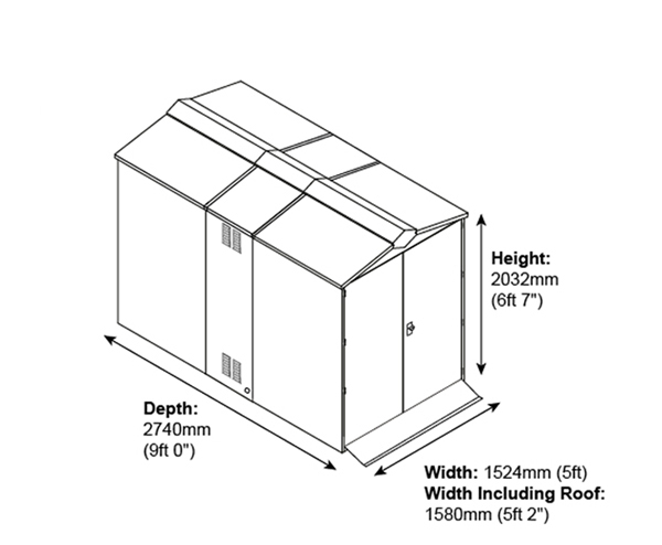 Large garden storage shed