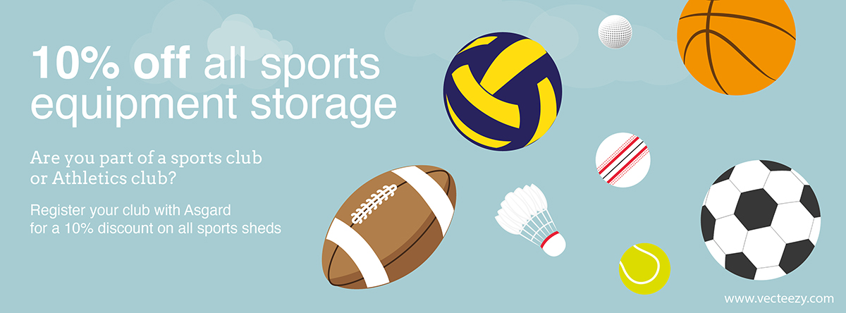 Sports equipment storage discount
