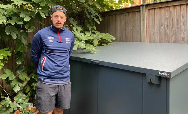 Team GB cyclist bike storage