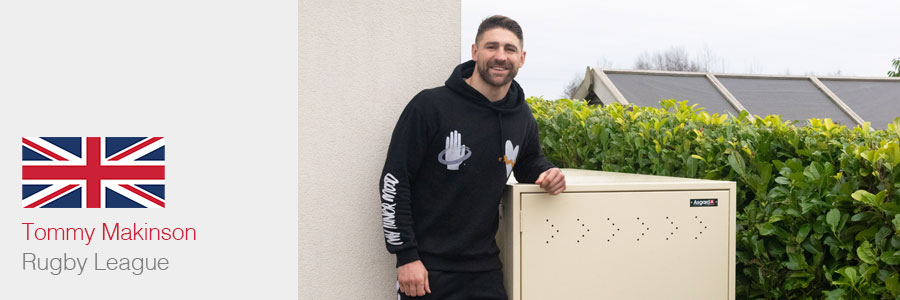 Tommy Makinson Rugby Star Cycling Storage