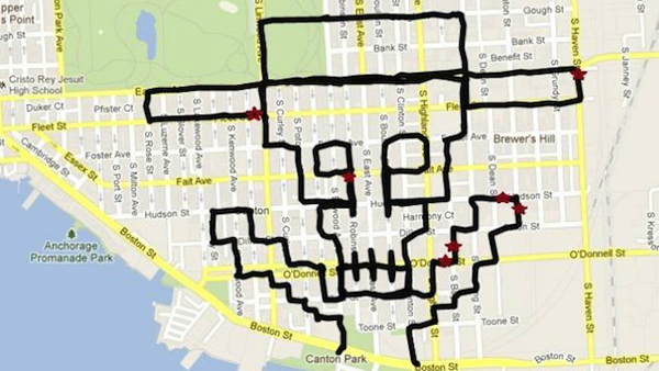 Skeleton GPS Drawing