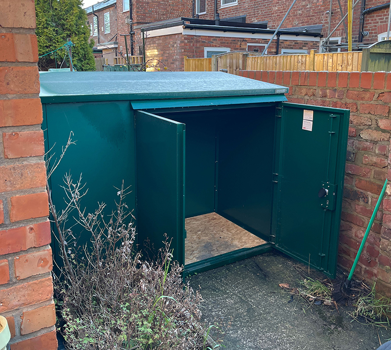 Helen Scott Bike shed move