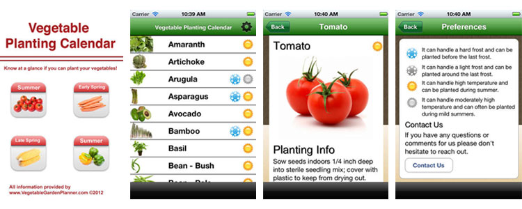 Vegetable Planting Calendar