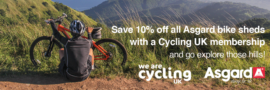 Get a discount off an Asgard bike shed with a we are cycling discount