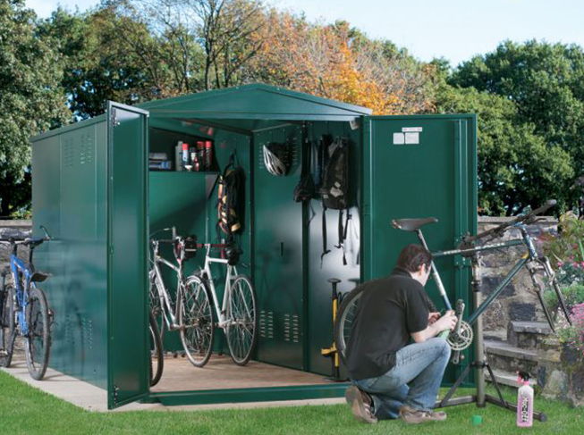 Weatherproof bike shed