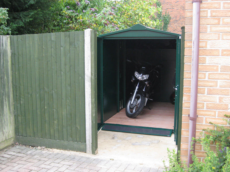 Motorbike storage reduces the risk of theft