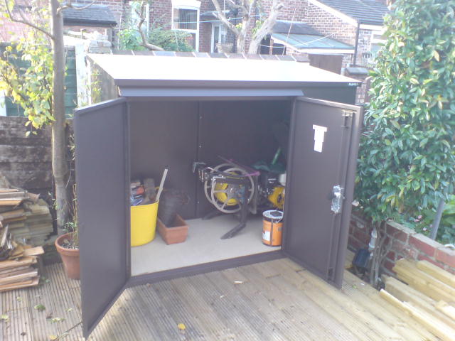 Addition metal garden shed