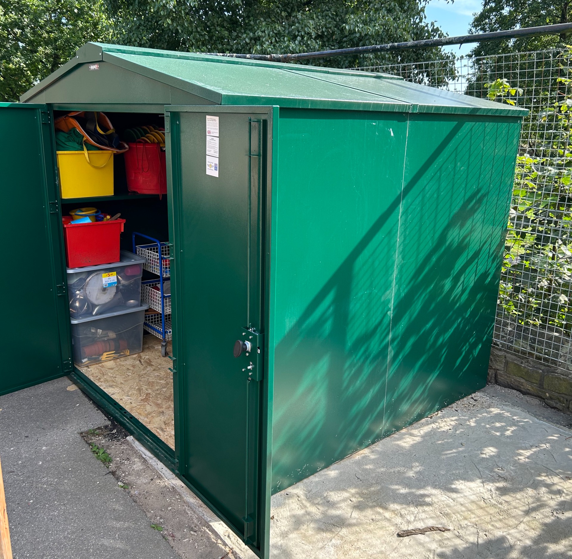 Playground storage shed