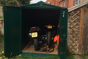 Secure Motorcycle Shed