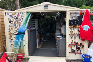 Tool shed with customer alterations