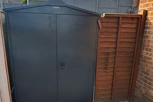Grey Police approved motorcycle storage