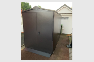 Metalshed for Motorcycle Storage